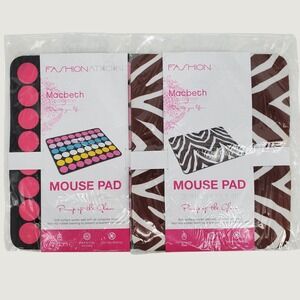Fashionation Macbeth Collection Mouse Pad Set‎ 2 Soda Licorice Zebra Chocolate